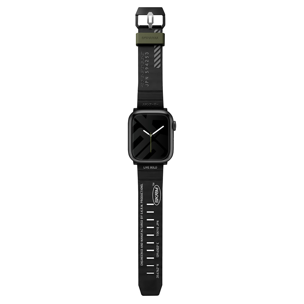 Apple Watch 42mm SkinArma Shokku Silicone Band Black 