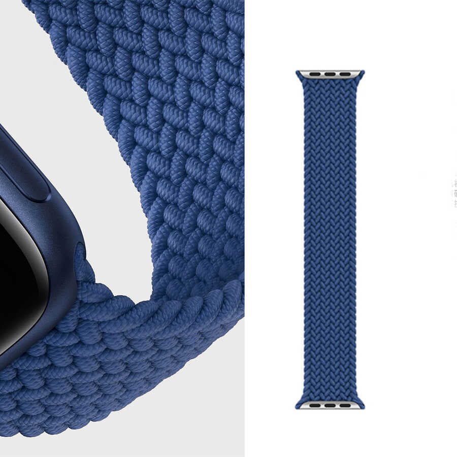 Apple Watch 42mm Wiwu Braided Solo Loop Medium Band Blue
