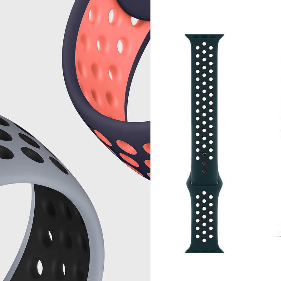 Apple Watch 42mm Wiwu Dual Color Sport Band Silicone Strap Black-Red