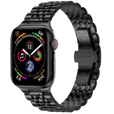 Apple Watch 42mm Wiwu Seven Beads Steel Belt Metal Band Silver 