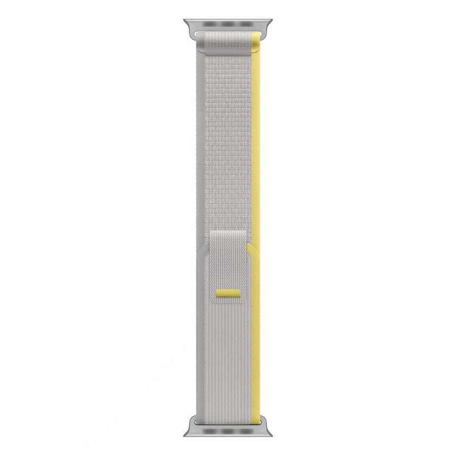 Apple Watch 42mm Wiwu Trail Loop Nylon Braided Embroidered Mesh Band Strap White-Yellow 