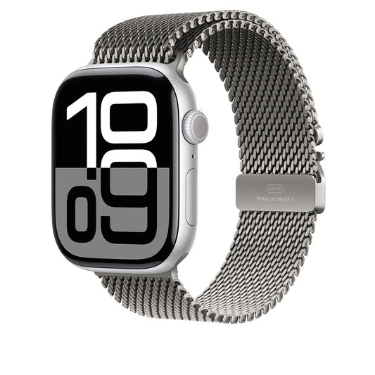 Apple Watch 42mm Zore KRD-100 Titanium Mesh Band Titanium-Silver 
