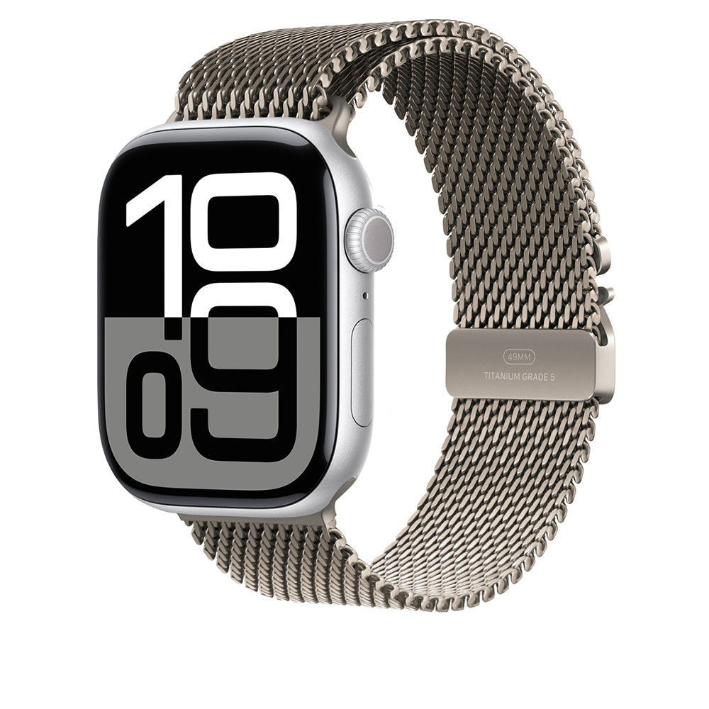 Apple Watch 42mm Zore KRD-100 Titanium Mesh Band Titanium-Silver 