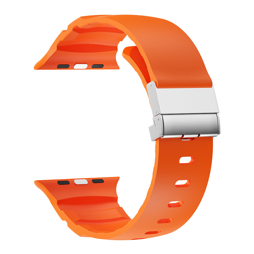 Apple Watch 42mm Zore KRD-145 Metal Buckle Silicone Band Starlight 