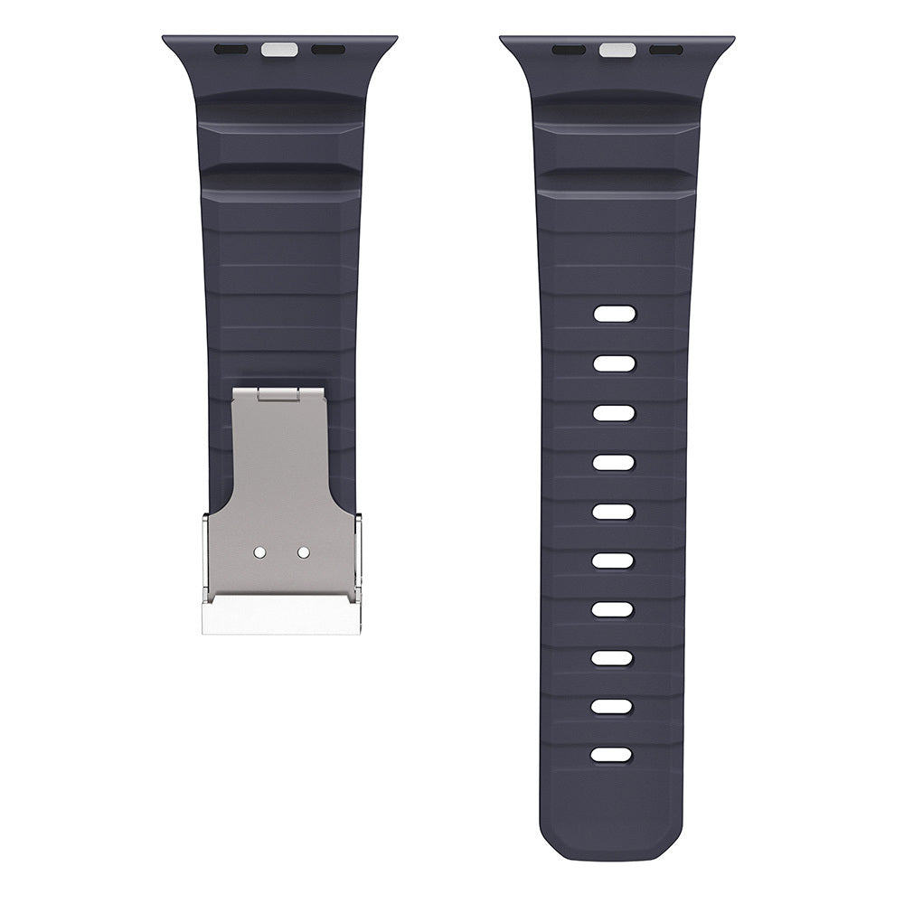 Apple Watch 42mm Zore KRD-145 Metal Buckle Silicone Band Starlight 