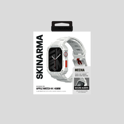 Apple Watch 44 mm Skinarma Mecha 2in1 TPU Kasa Koruyucu + Silikon Kordon Yeşil