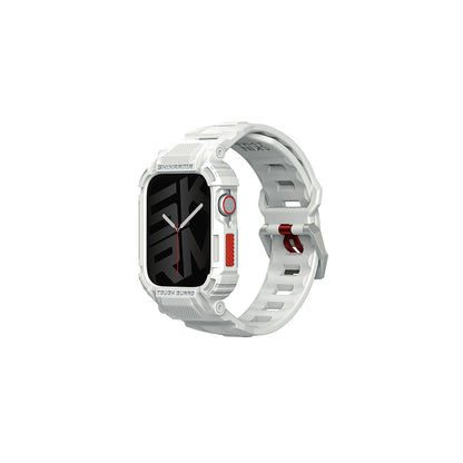 Apple Watch 44 mm Skinarma Mecha 2in1 TPU Kasa Koruyucu + Silikon Kordon Lacivert