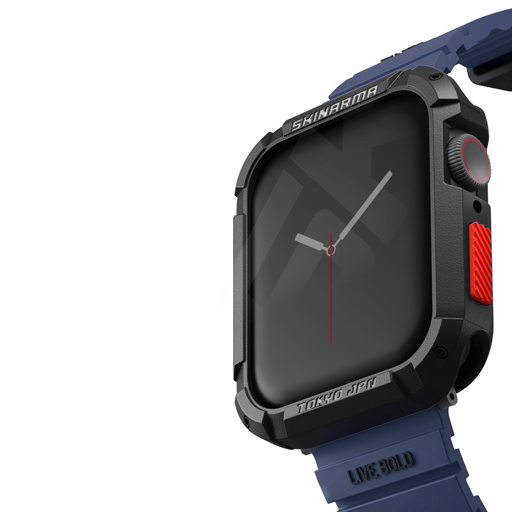 Apple Watch 44mm SkinArma Kurono Frosted Design Hard PC Case Protector Black 