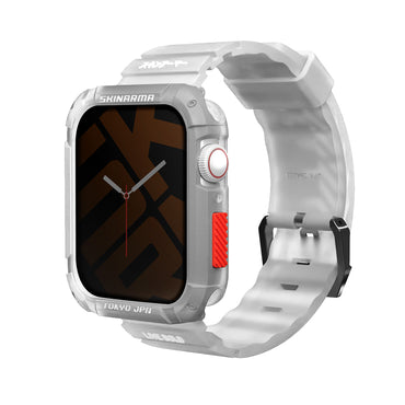 Apple Watch 44mm SkinArma Kurono Hard PC Case Protector + Shokku Silicone Band Smoked 