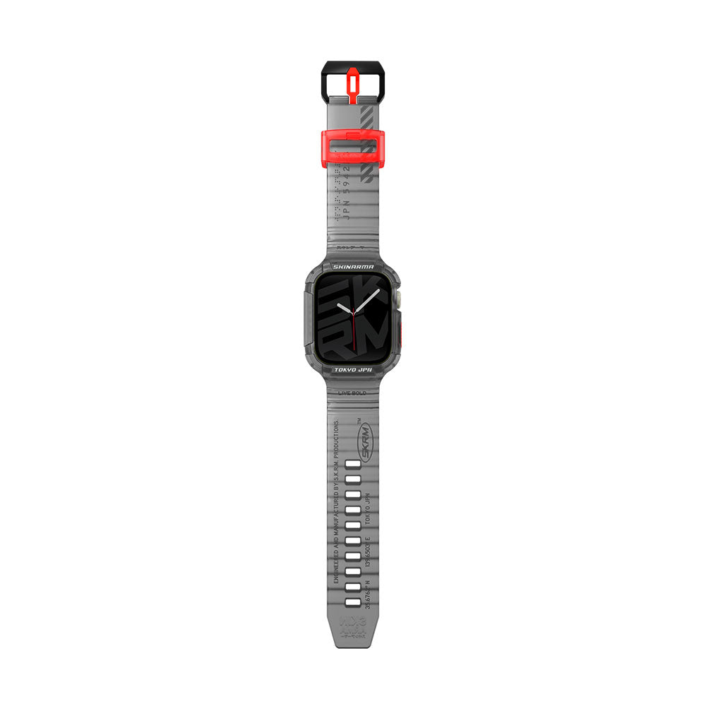 Apple Watch 44mm SkinArma Saido Hard PC Case Protector Silicone Band Blue 