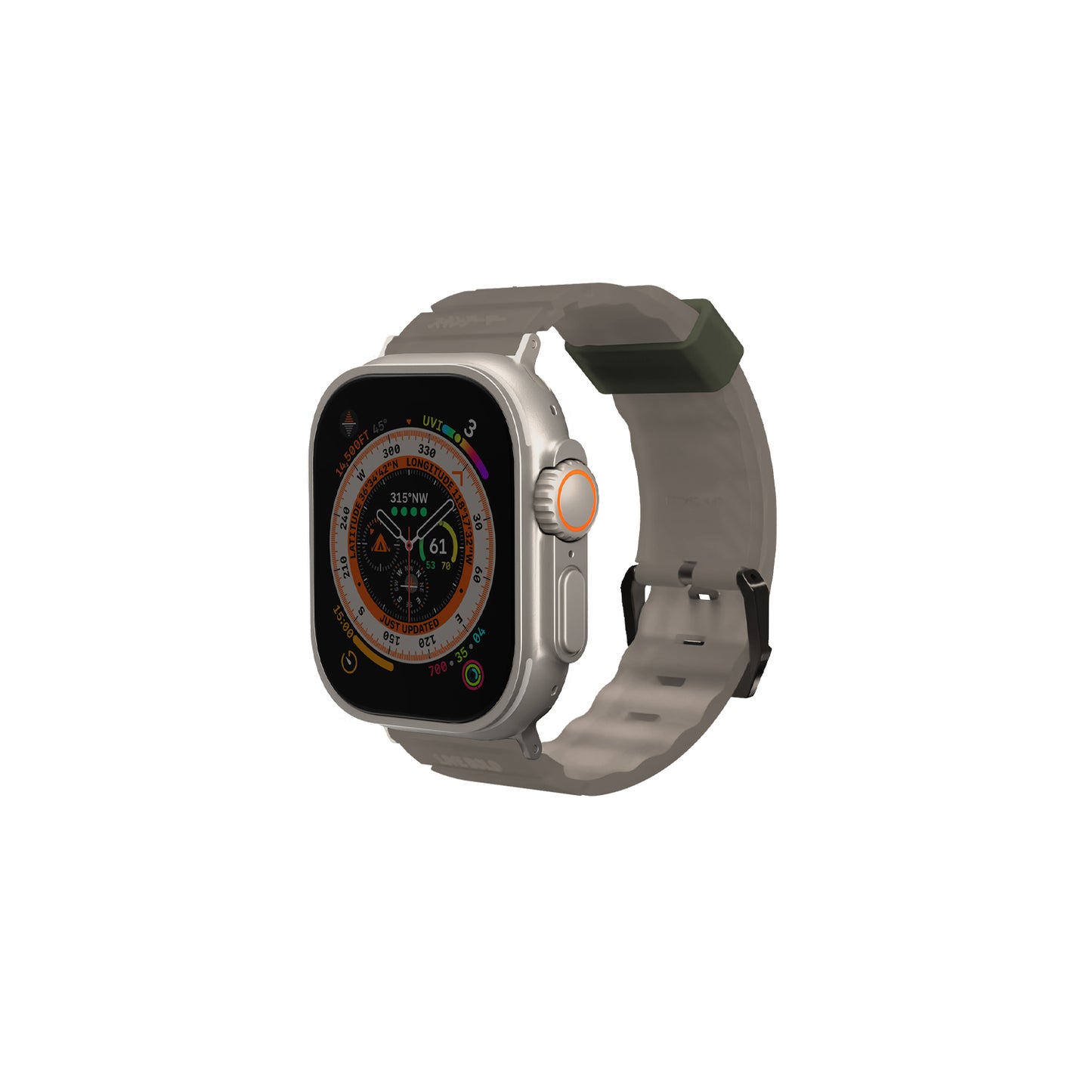 Apple Watch 44mm SkinArma Shokku Silicone Band Electric Yellow 
