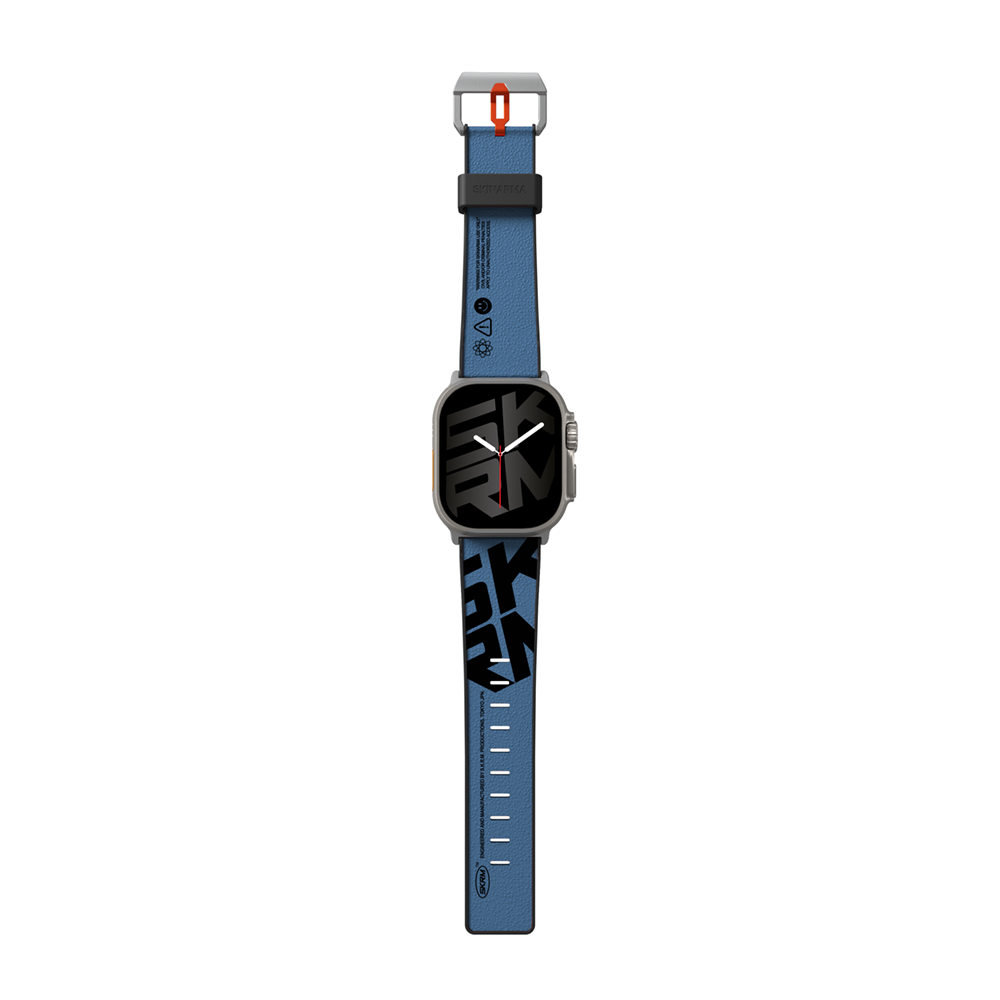 Apple Watch 44mm SkinArma Spunk Series PU Leather Band Gray 