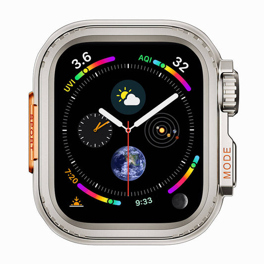 Apple Watch 44mm to Apple Watch Ultra 49mm Case Converter Zore Watch Gard 33 Titanium