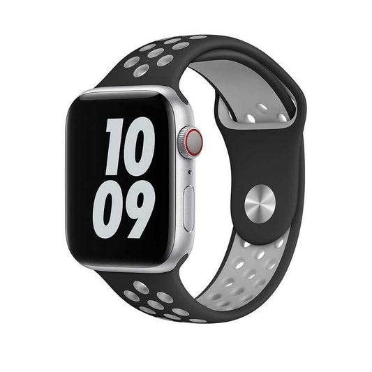 Apple Watch 44mm Wiwu Dual Color Sport Band Silicone Band Black-Grey
