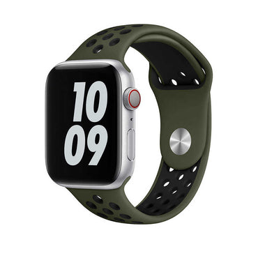 Apple Watch 44mm Wiwu Dual Color Sport Band Silicone Band Pink-White