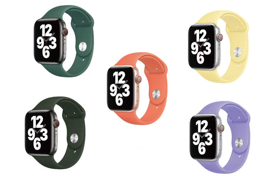 Apple Watch 44mm Wiwu Sport Band Silicone Band Dark Green