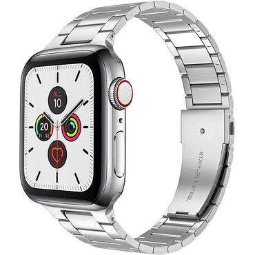 Apple Watch 44mm Wiwu Ultra Thin Steel Belt Three Beads Metal Band Gray 