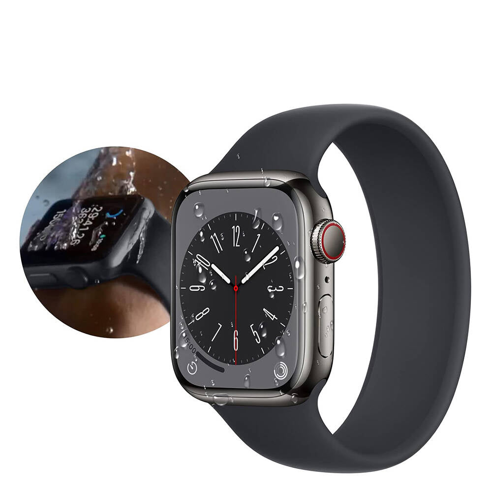 Apple Watch 44mm Wiwu Wi-JD105 Easy Install PMMA Pet Screen Protector + Easy Application Tool Black 
