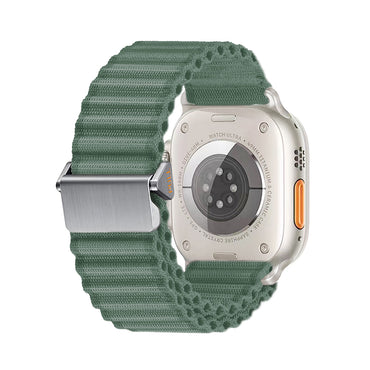 Apple Watch 44mm Zore KRD-123 Naylon Kumaş Hasır Örgülü Kordon Siyah