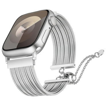 Apple Watch 44mm Zore KRD-137 Metal Hasır Kordon