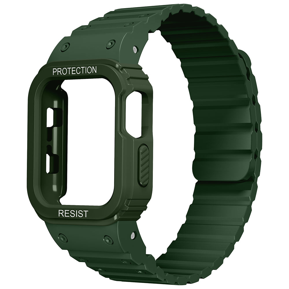 Apple Watch 44mm Zore KRD-142 Airbag Tasarımlı Kasa Koruyuculu Silikon Kordon