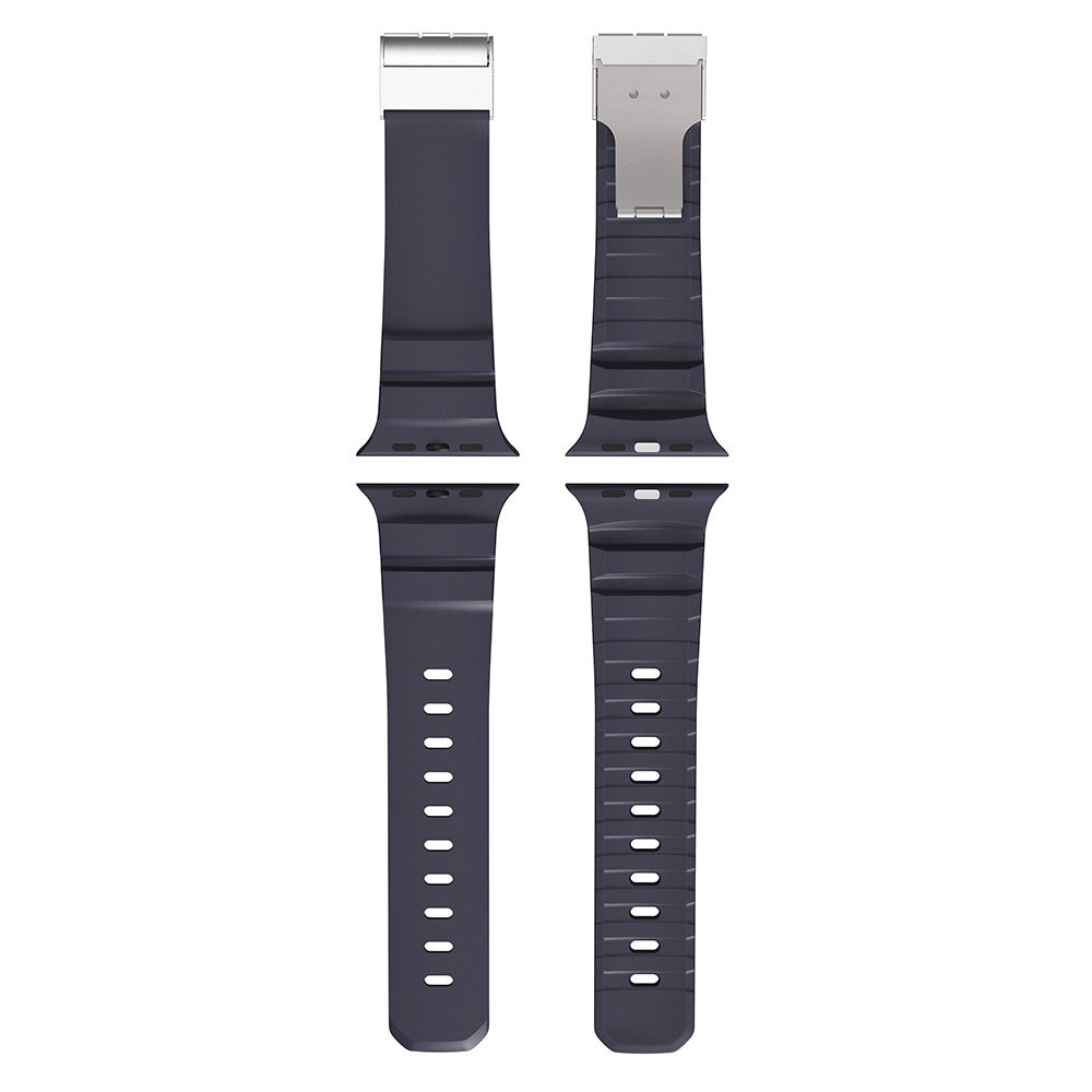 Apple Watch 44mm Zore KRD-145 Metal Buckle Silicone Band Starlight 