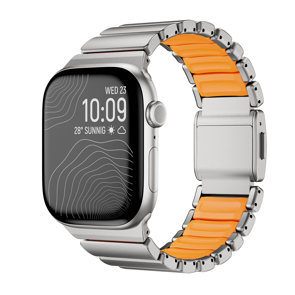 Apple Watch 44mm Zore KRD-152 Titanyum Silikon Kordon