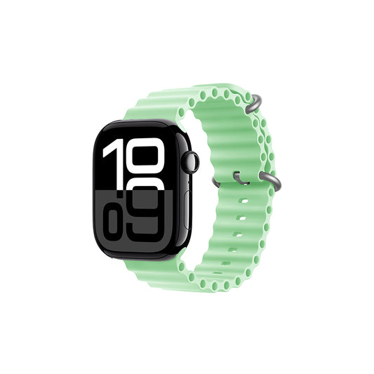 Apple Watch 10 46mm Zore KRD-75 Silikon Kordon Açık Yeşil