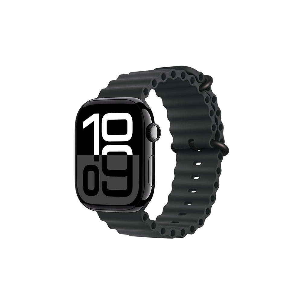 Apple Watch 10 46mm Zore KRD-75 Silikon Kordon Mat Siyah