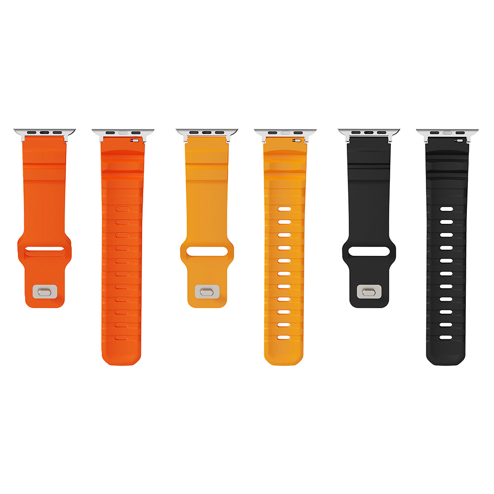 Apple Watch 7 41mm KRD-143 Silikon Kordon Turuncu