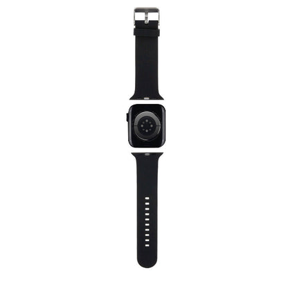 Apple Watch 7 45mm Karl Lagerfeld Orjinal Lisanslı İkonik Karl Head Logolu Silikon Kordon Beyaz
