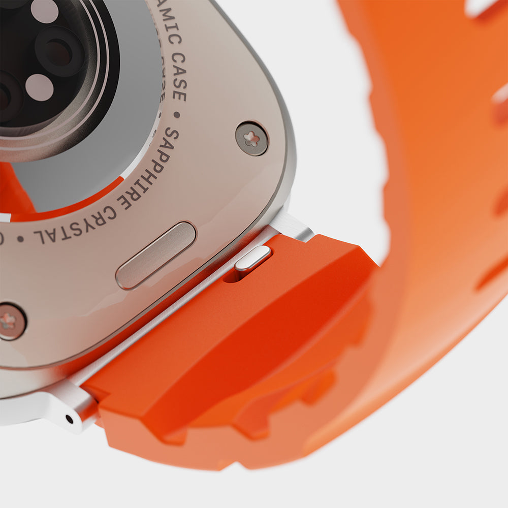 Apple Watch 7 45mm KRD-143 Silikon Kordon Turuncu