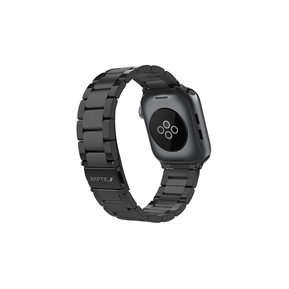 Apple Watch 7 45mm Raptic Citizen Serisi Metal Kordon Siyah