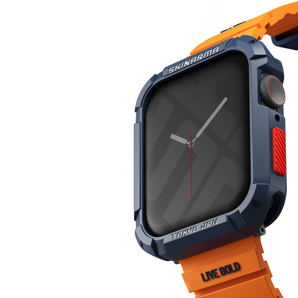 Apple Watch 7 45mm SkinArma Kurono Frosted Design Hard PC Case Protector Blue 