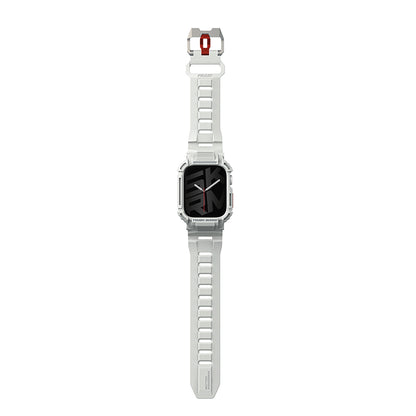 Apple Watch 7 45mm Skinarma Mecha 2in1 TPU Kasa Koruyucu + Silikon Kordon Lacivert