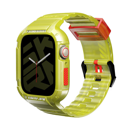 Apple Watch 7 45mm SkinArma Saido Hard PC Case Protector Silicone Band Yellow 