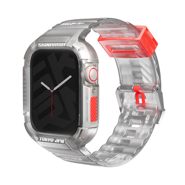 Apple Watch 7 45mm SkinArma Saido Hard PC Case Protector Silicone Band Colorless 