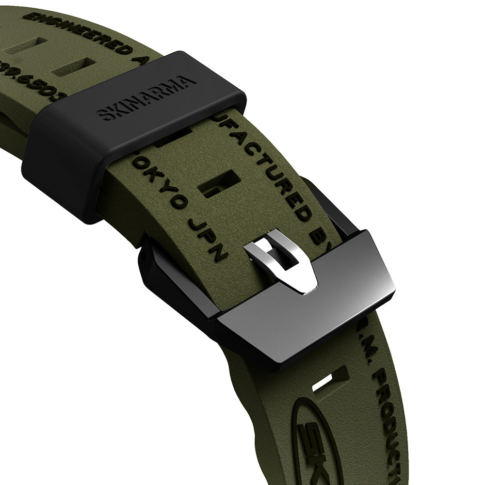 Apple Watch 7 45mm SkinArma Shokku Silicone Band Olive 