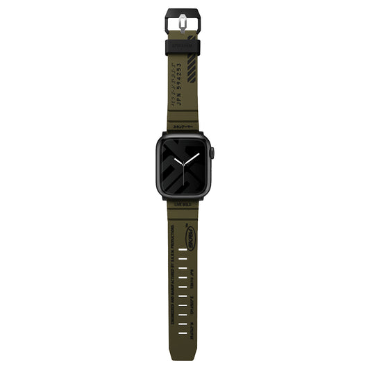 Apple Watch 7 45mm SkinArma Shokku Silicone Band Olive 