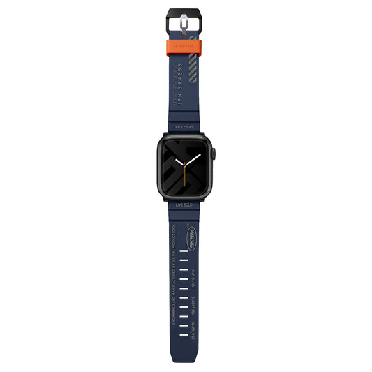 Apple Watch 7 45mm SkinArma Shokku Silicone Band Blue 