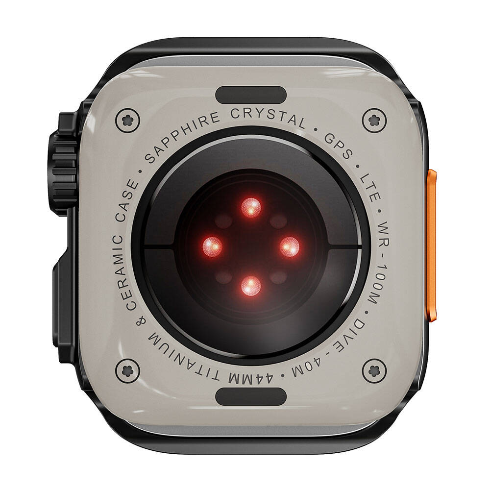 Apple Watch 7 45mm to Apple Watch Ultra 49mm Kasa Dönüştürücü Zore Watch Gard 33 Siyah