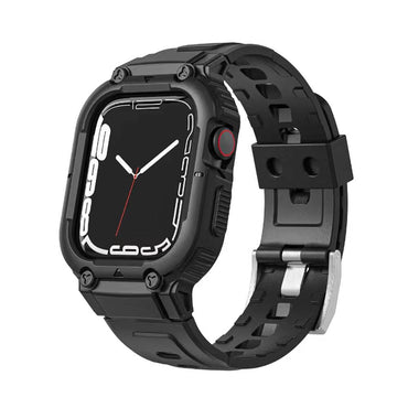 Apple Watch 7 45mm Wiwu Wi-WB014 Armor Series 2in1 Hard PC Case Protective Silicone Band Black 