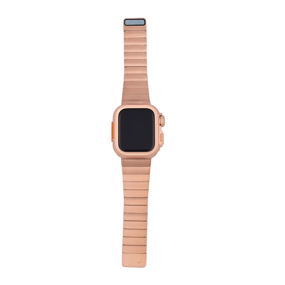 Apple Watch 7 45mm Zore KRD-126 Hard Case Protector Metal Band Starlight 