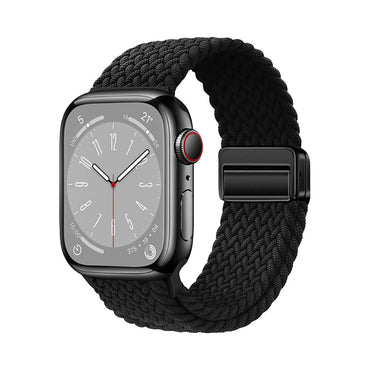 Apple Watch 7 45mm Zore KRD-134 Örgü Tasarımlı Hasır Kordon Strap Kayış Lacivert
