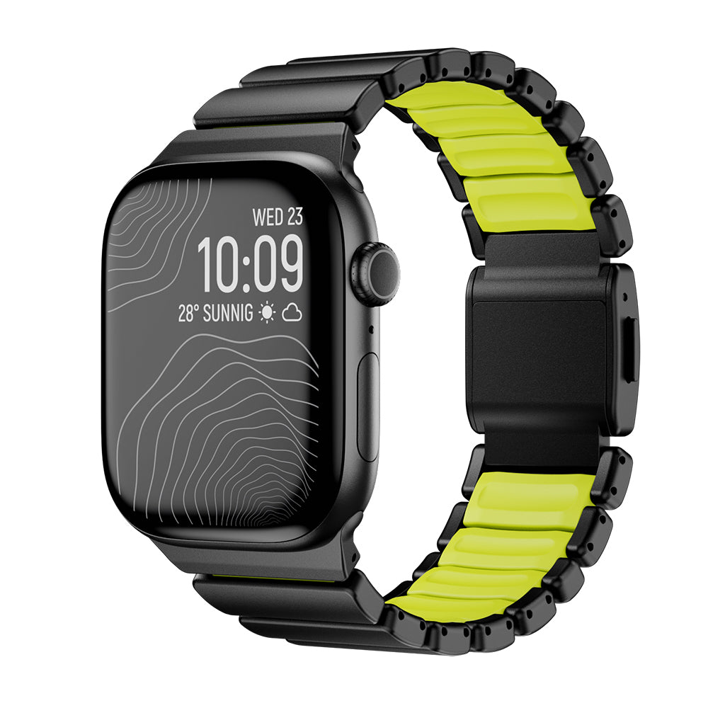 Apple Watch 7 45mm Zore KRD-149 Metal Silikon Kordon