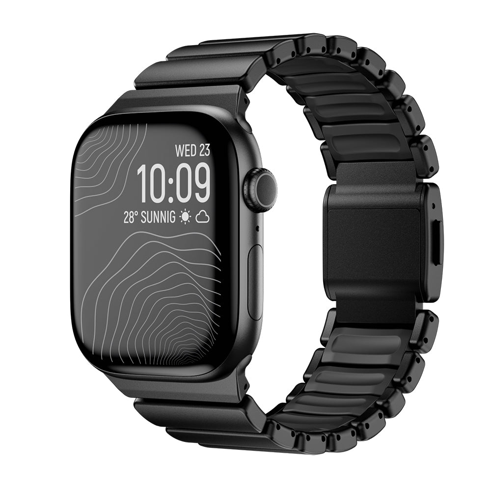 Apple Watch 7 45mm Zore KRD-149 Metal Silikon Kordon
