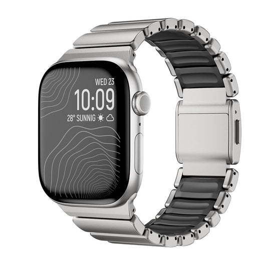 Apple Watch 7 45mm Zore KRD-149 Metal Silikon Kordon