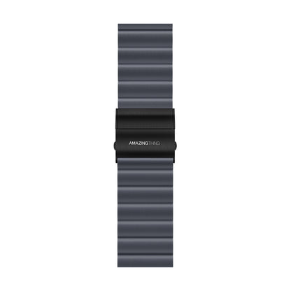 Apple Watch Serisi Uyumlu Amazing Thing Glamour Sense Deri Kordon Siyah