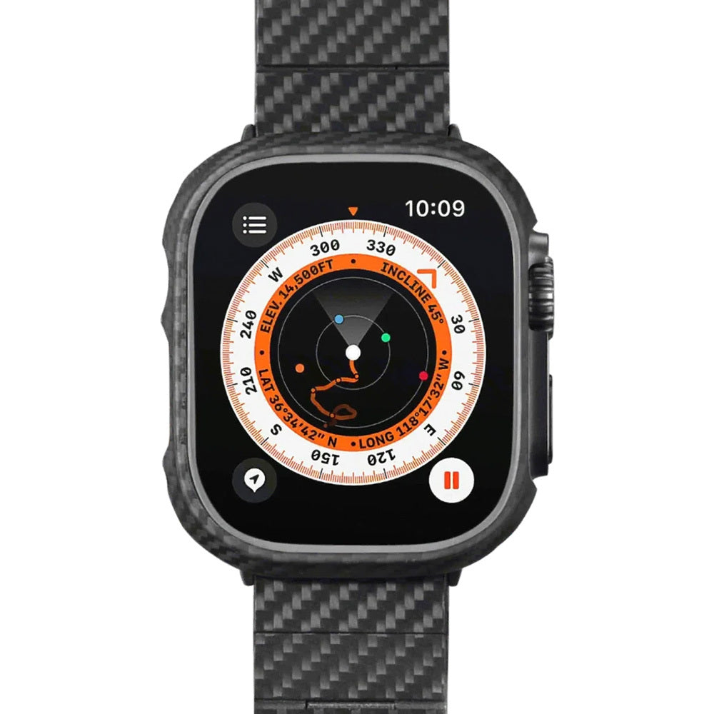 Apple Watch Ultra 49mm 600D Aramid Fiber Classic Serisi Kasa Koruyucu Pitaka Air Case Mavi