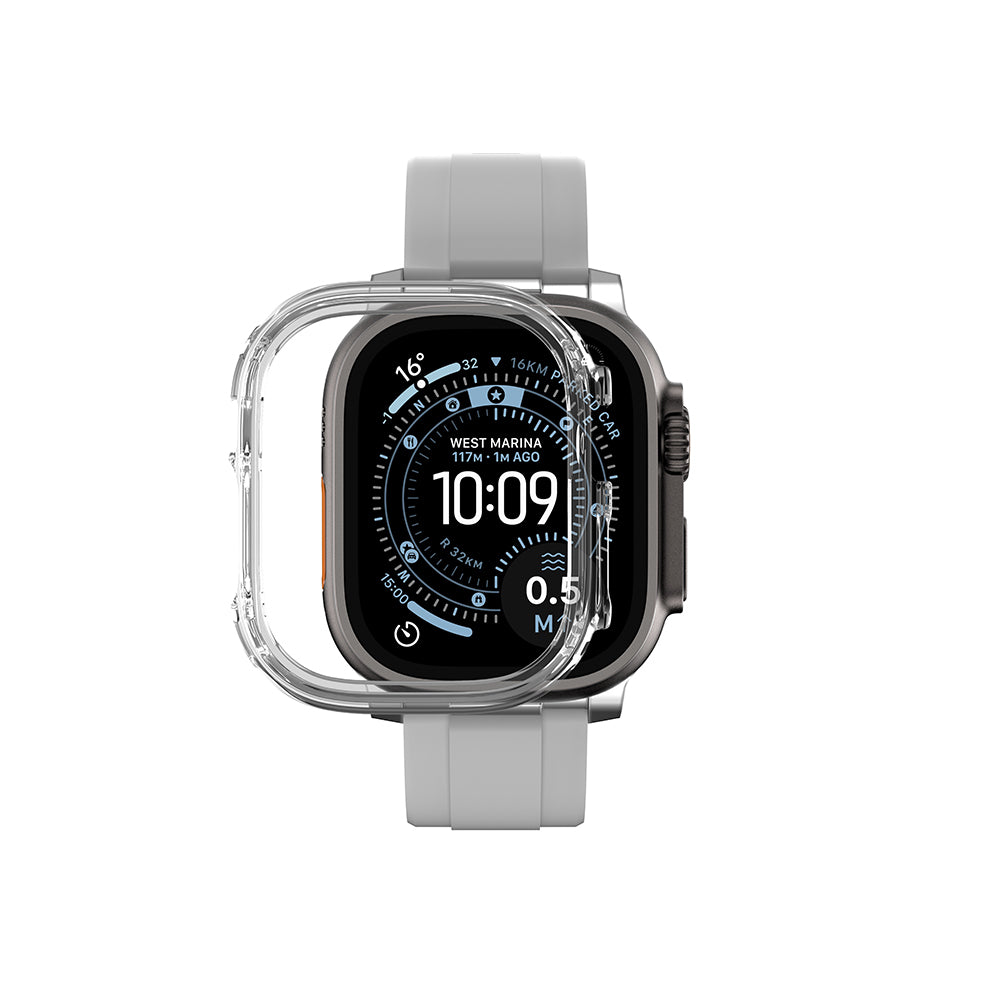 Apple Watch Ultra 49mm Amazingthing Radix Minimal FullGuard Sert PC Kasa ve Ekran Koruyucu Siyah